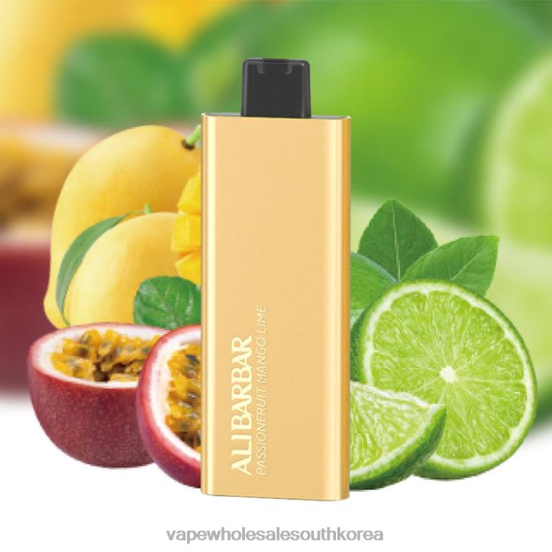 South Korea Vape Shop 86BB258 Alibarbar Pandora 7000 일회용 vape 패션푸르트 망고 라임