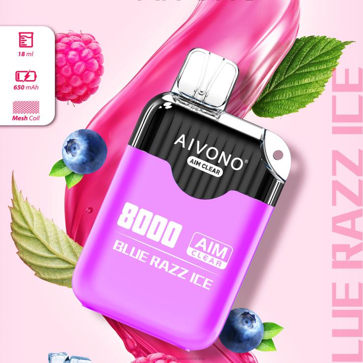 Aivono AIM CLEAR 8000 블루 래즈 아이스 - LTV46202 South Korea Vape Shop