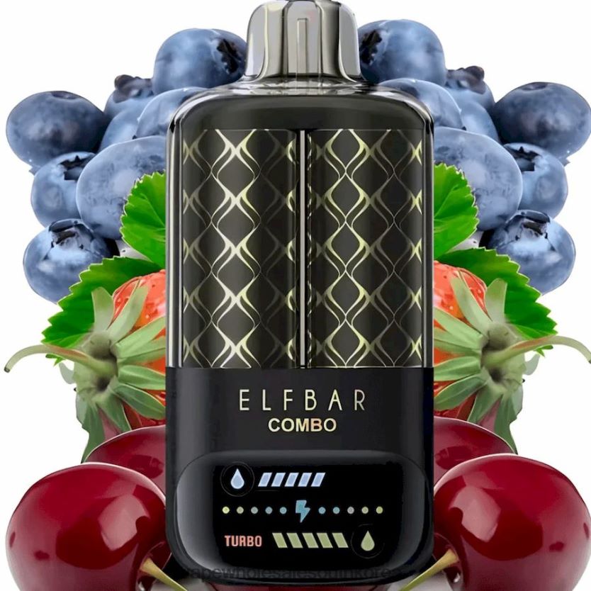 Elf Bar Combo 25000 - ZF4L042 블루베리 사워 라즈베리 & 체리 Vape South Korea