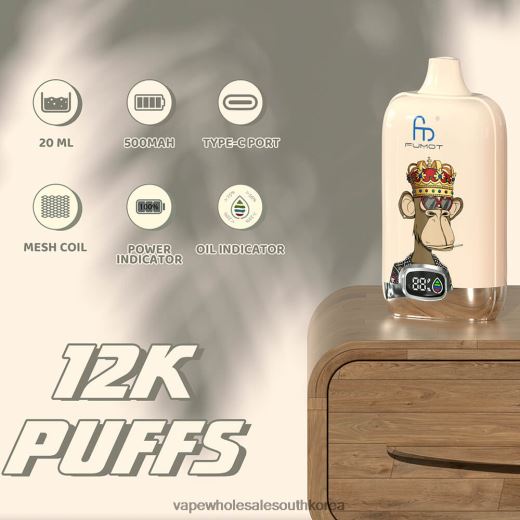 South Korea Vape Shop ZH46LV4 - Fumot Tornado Digital Box 일회용의 12000